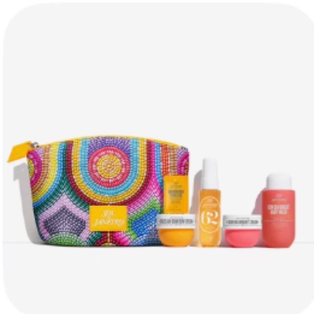 NEW Sol De Janeiro Makeup Bag + 5 Mini Products